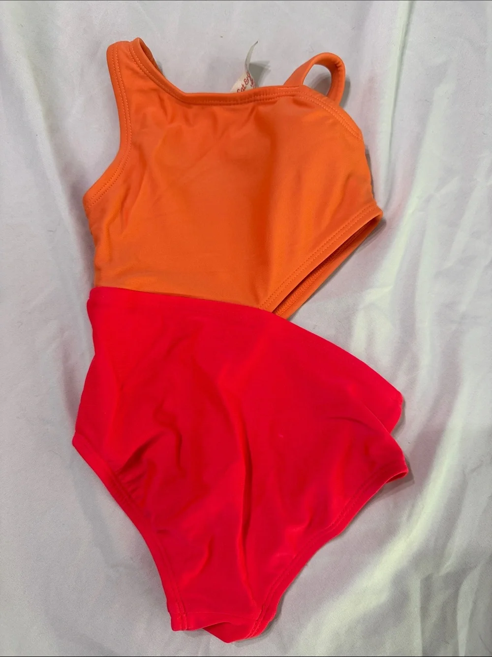 Cat & Jack Orange Girls' One-Piece Swimsuit